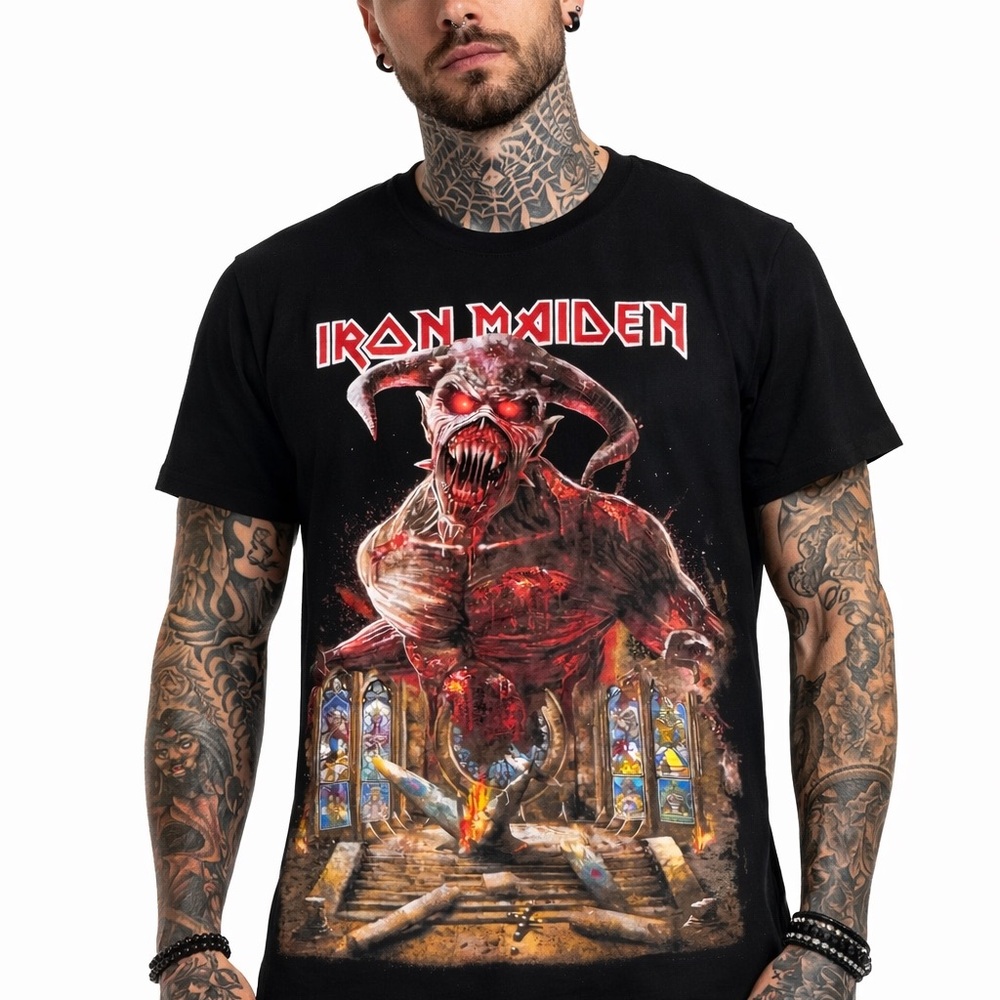 Iron Maiden Legacy Of The‎ Beast World Tour Official Merch 2022 Sz L Eddie Demon